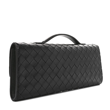 Bottega Veneta Nappa Intrecciato Long Andiamo Top Handle Clutch Black 3 of 11