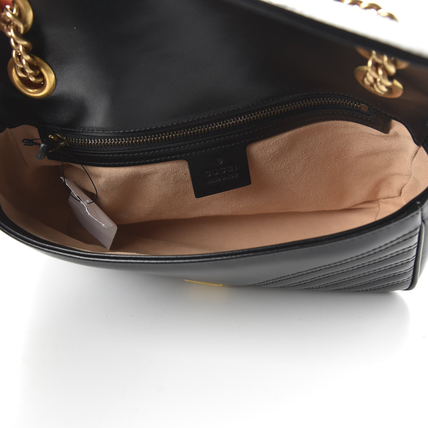 Gucci Calfskin Matelasse Small GG Marmont Shoulder Bag Black 5 of 10