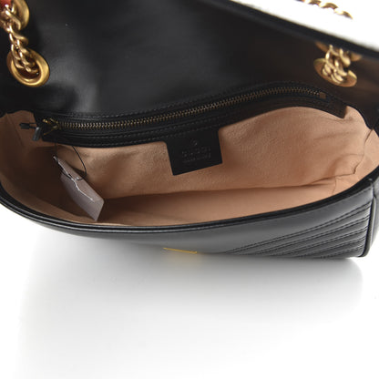 Gucci Calfskin Matelasse Small GG Marmont Shoulder Bag Black 5 of 10