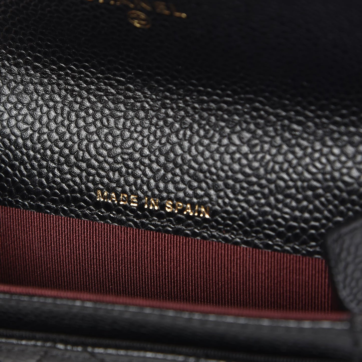 Caviar Quilted Flap Card Holder Black
