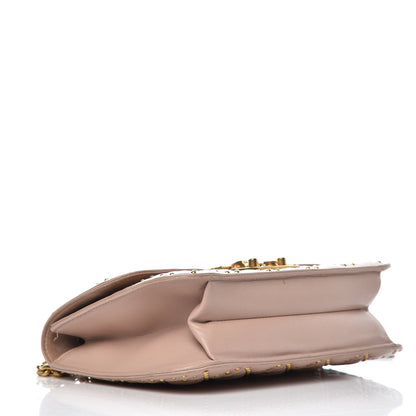 Christian Dior Lambskin Cannage Studded Large Dioraddict Flap Bag Nude 4 of 10