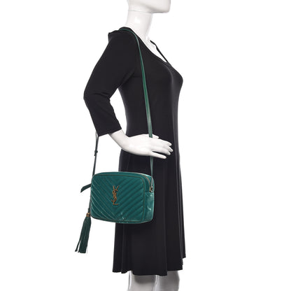 Saint Laurent Velvet Matelasse Monogram Lou Camera Bag Deep Malachite 2 of 20