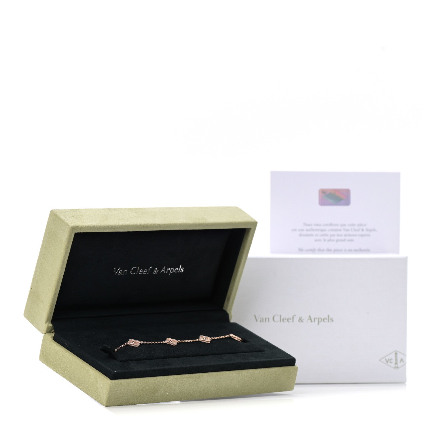 Van Cleef & Arpels 18K Rose Gold 6 Motifs Sweet Alhambra Bracelet 7 of 7
