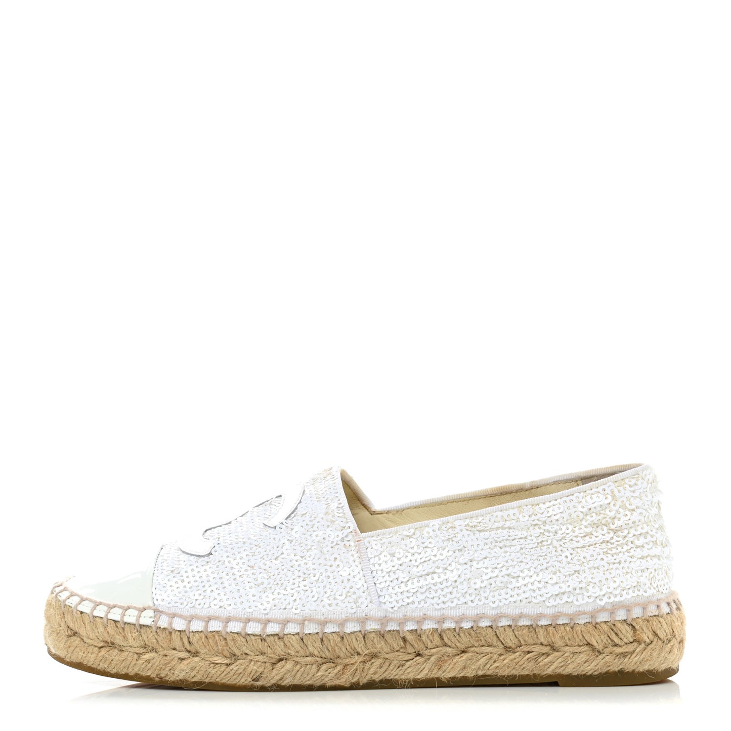 Patent Sequin CC Espadrilles 35 White
