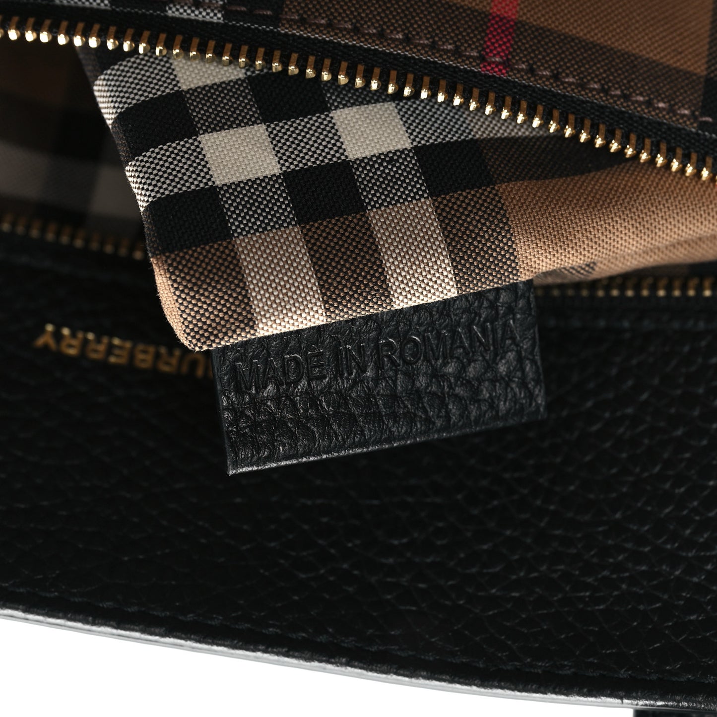 Grainy Calfskin Medium London Tote Bag Black