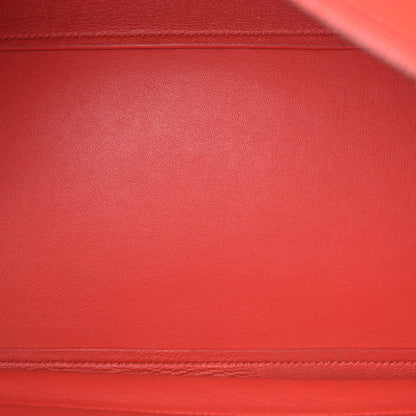 Celine Drummed Calfskin Suede Medium Trapeze Vermillion 5 of 17