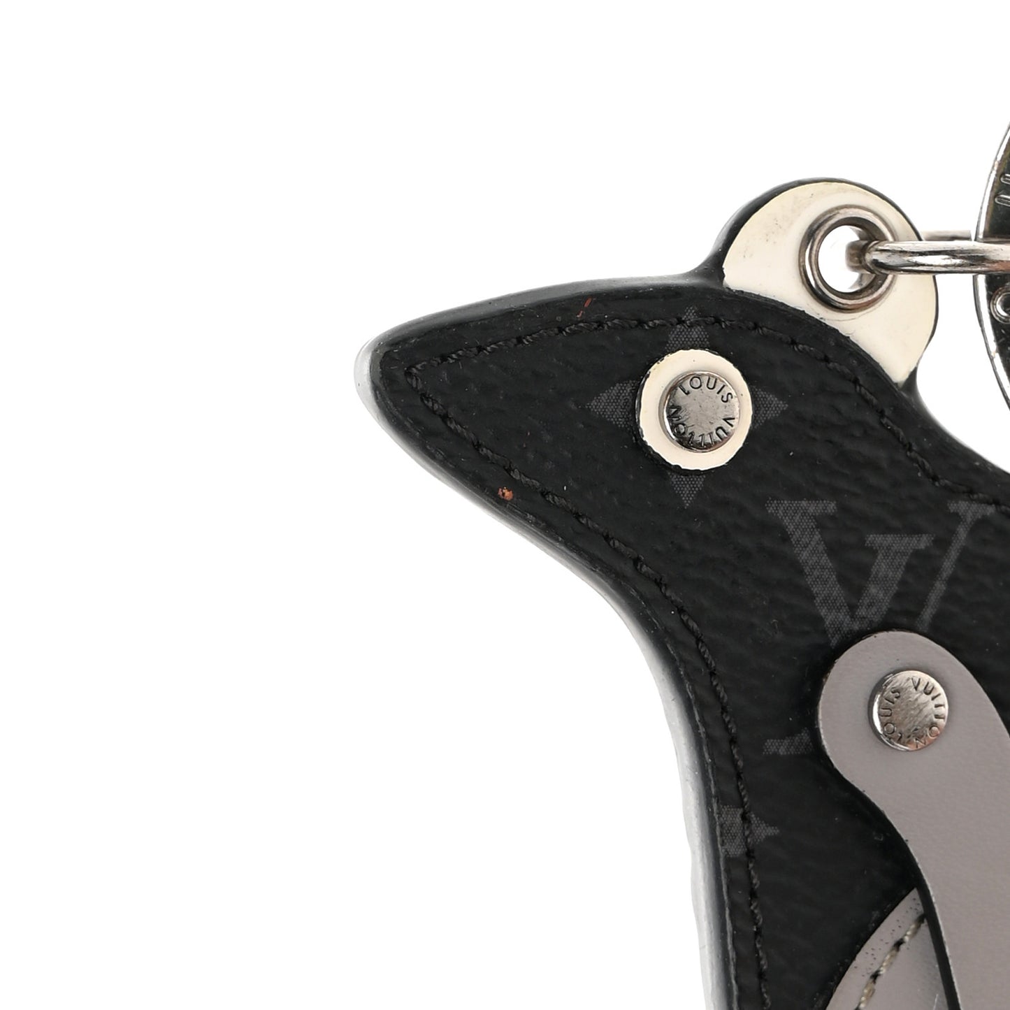 Calfskin Monogram Eclipse Rat Bag Charm Key Holder