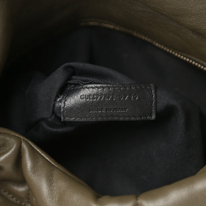 Saint Laurent Lambskin Quilted Medium Loulou Puffer Monogram Chain Satchel Seaweed 7 of 14