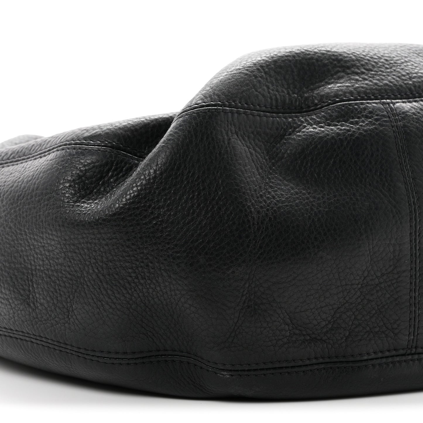 Soft Spongy Calfskin Hobo Black