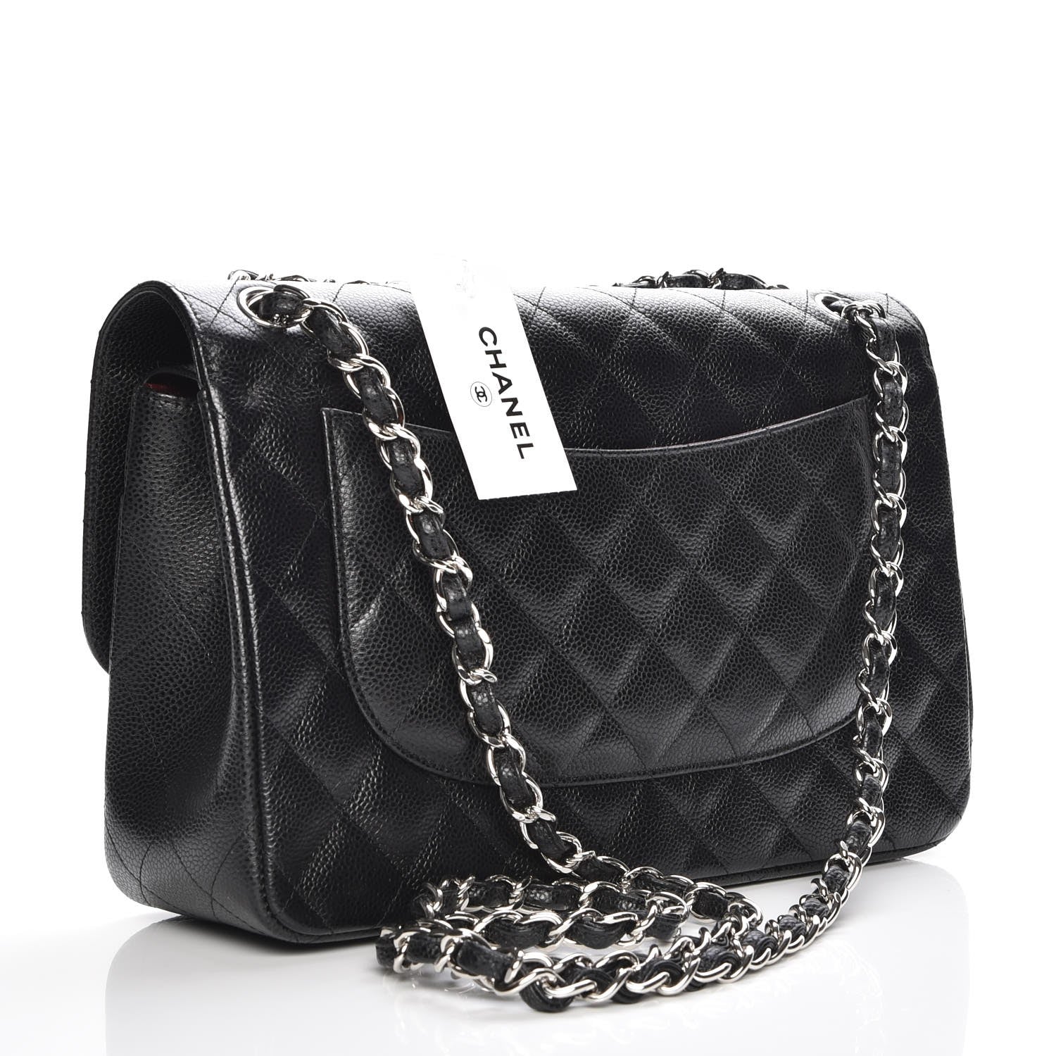 Chanel Caviar Quilted Jumbo Double Flap Black 3 of 8