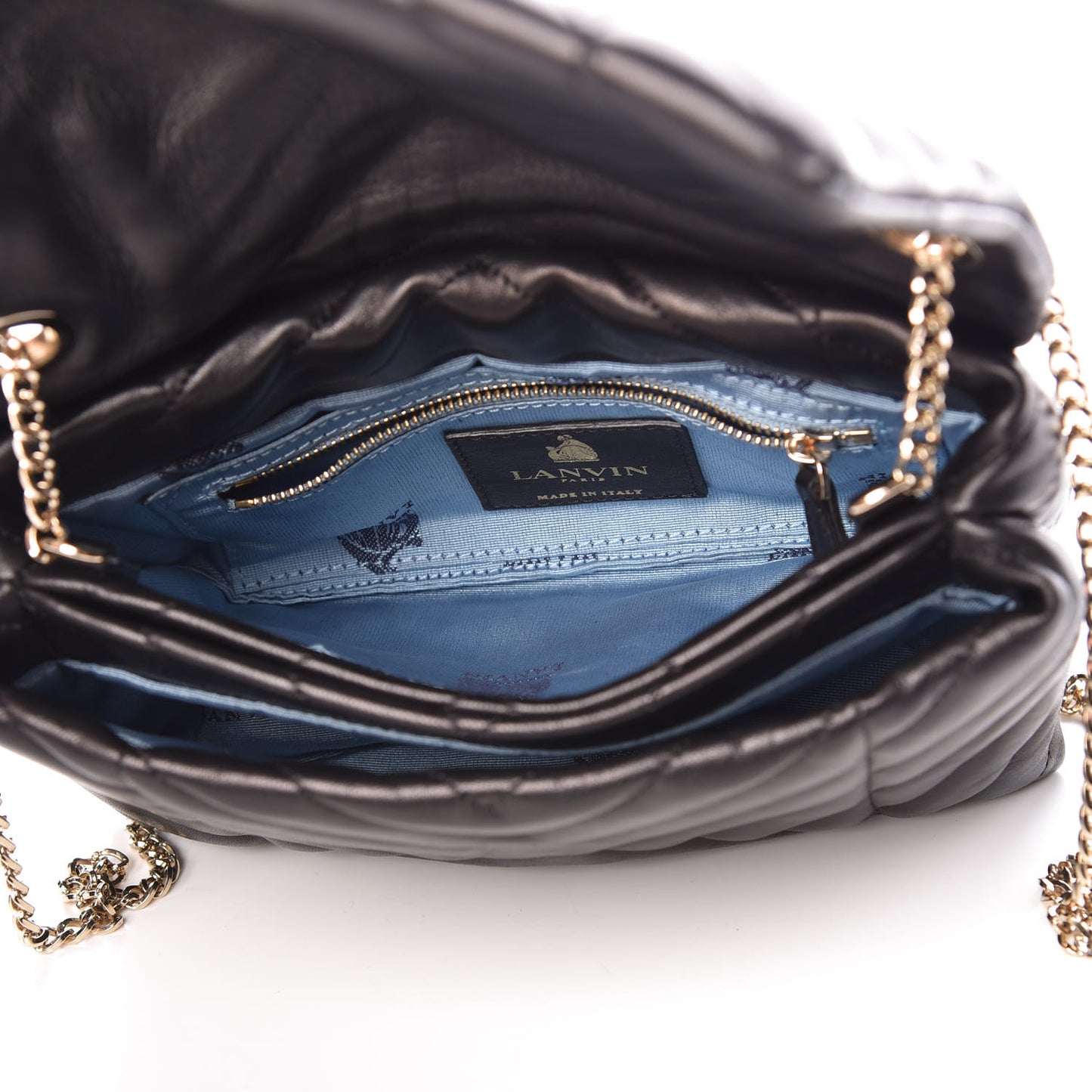 Lambskin Quilted Mini Sugar Flap Shoulder Bag Black