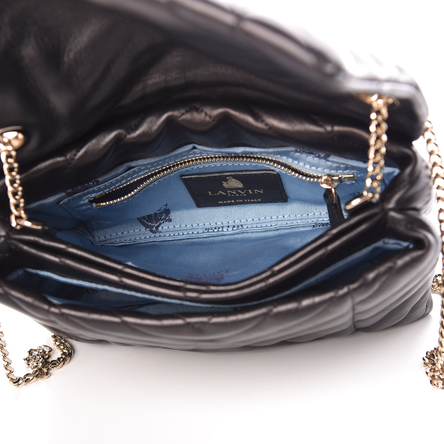 Lanvin Lambskin Quilted Mini Sugar Flap Shoulder Bag Black 7 of 8