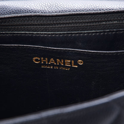 Chanel Caviar Quilted Jumbo Single Flap Black 6 of 9