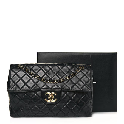 Chanel Washed Lambskin Quilted Maxi Single Flap Black 15 of 15