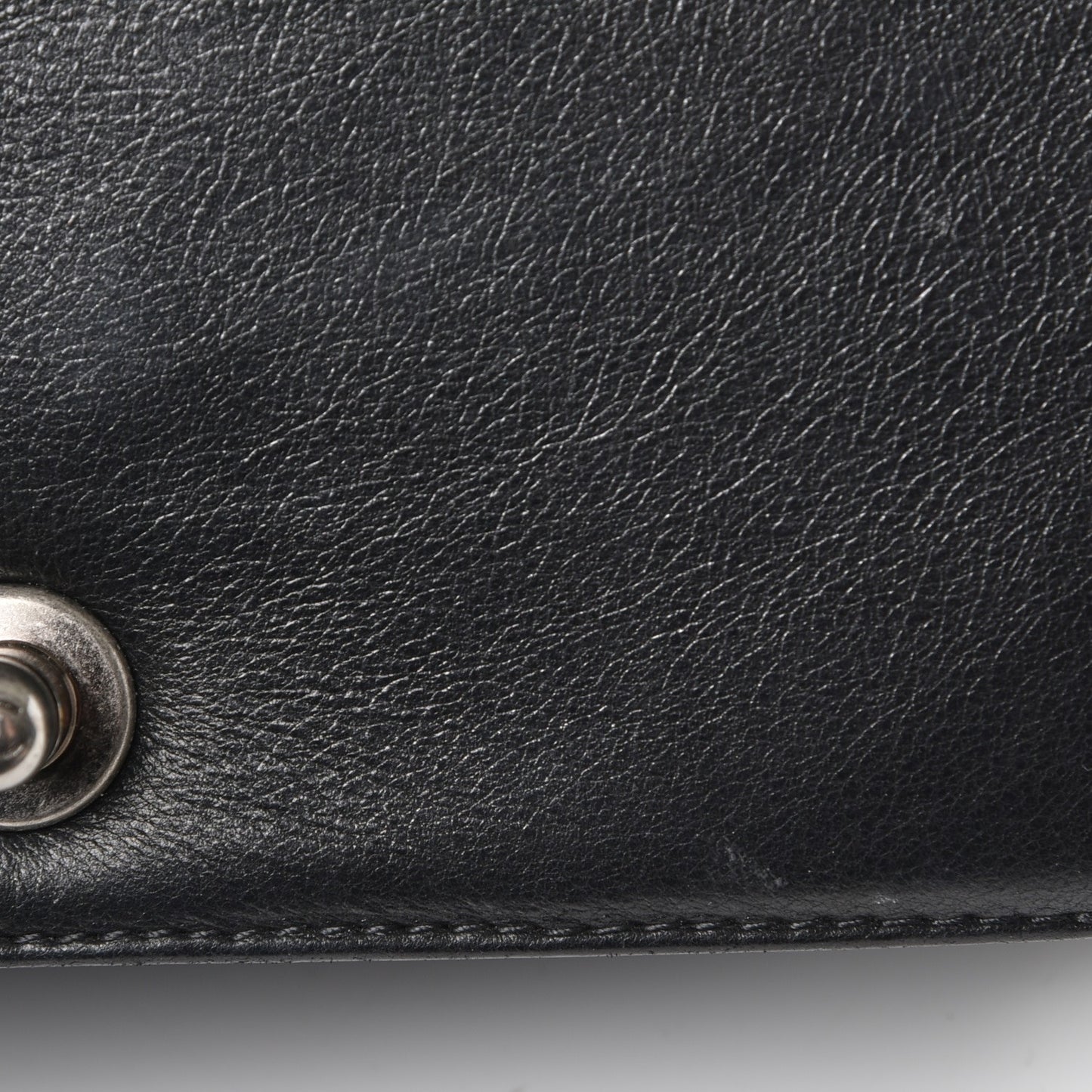 Calfskin Quilted Small Boy Flap Black