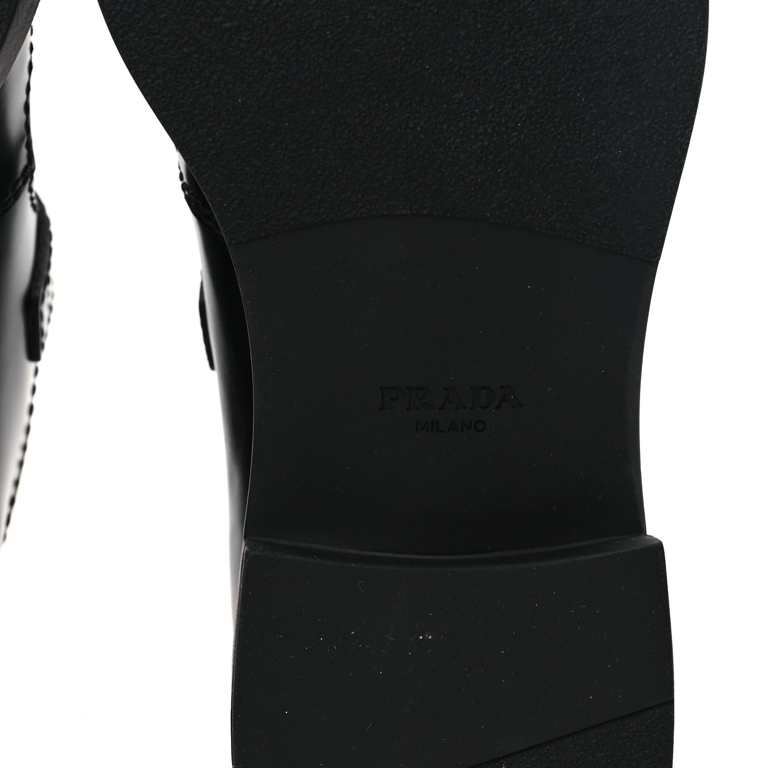 Prada Spazzolato Mens Mary Jane T Strap 40mm Loafers 10.5 Black 6 of 10