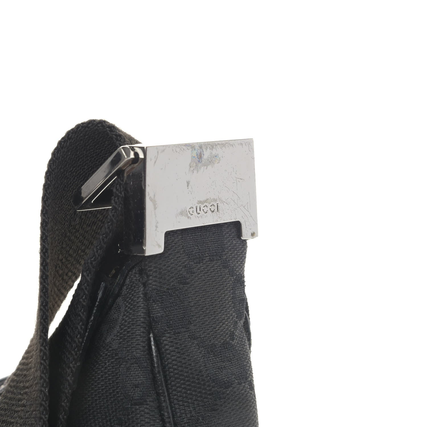 Gucci Monogram Medium Half Moon Hobo Black 6 of 6