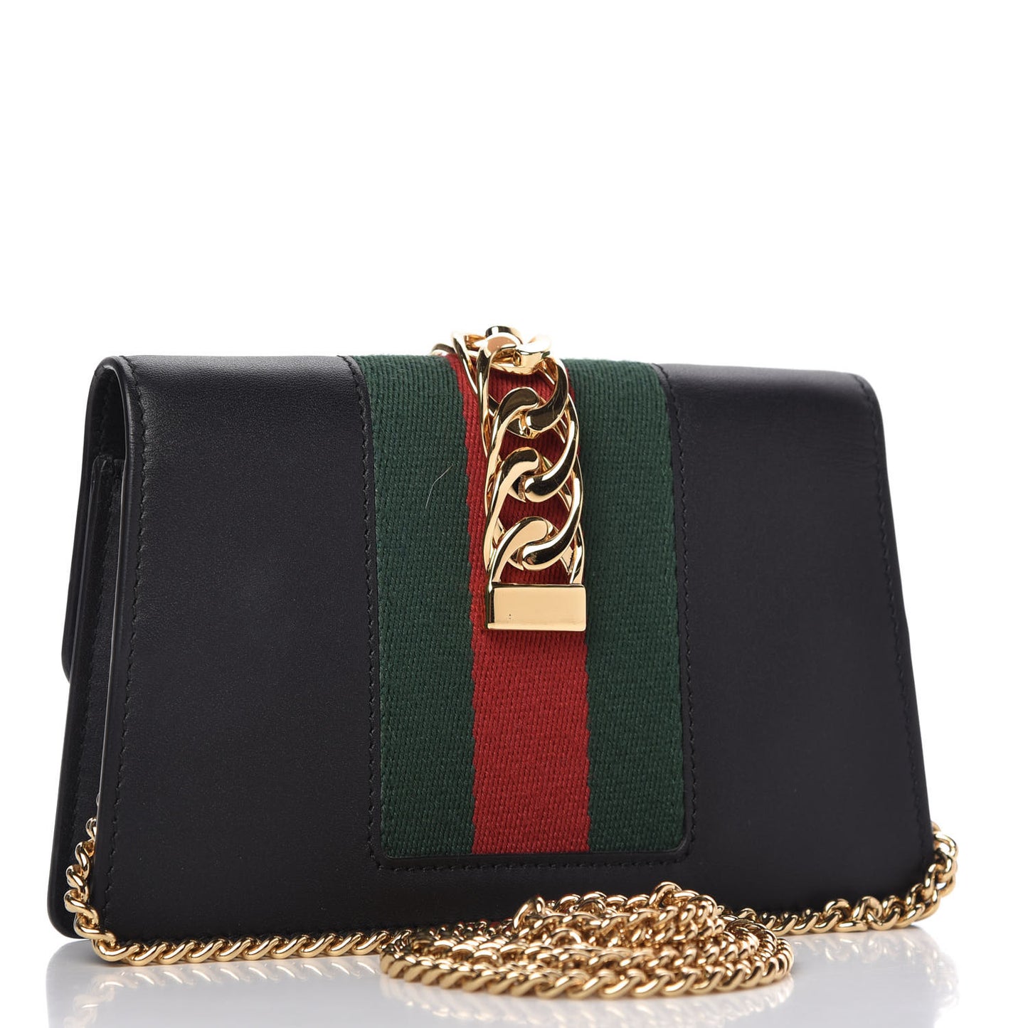 Calfskin Super Mini Sylvie Chain Shoulder Bag Black