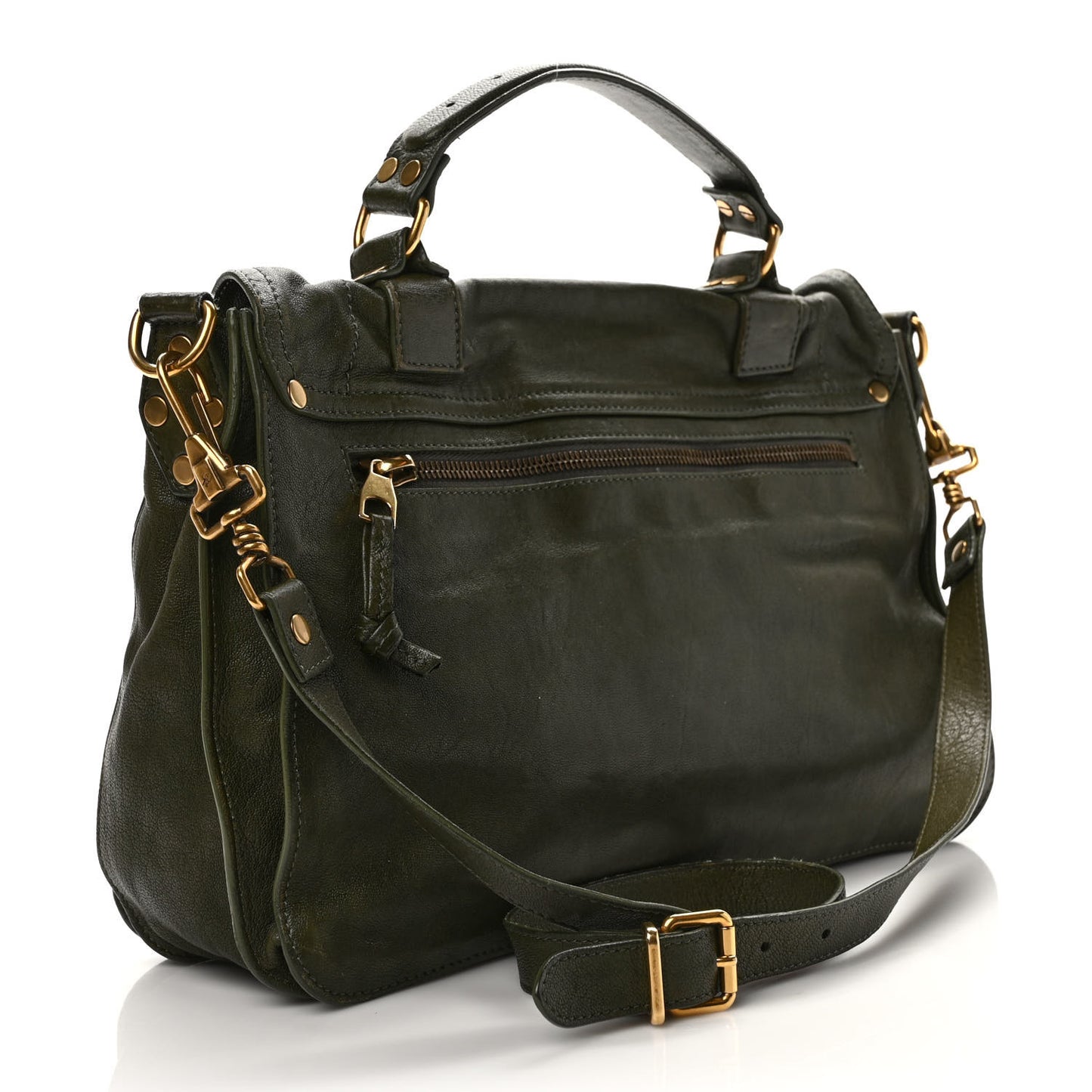 Lambskin Medium PS1 Satchel Military