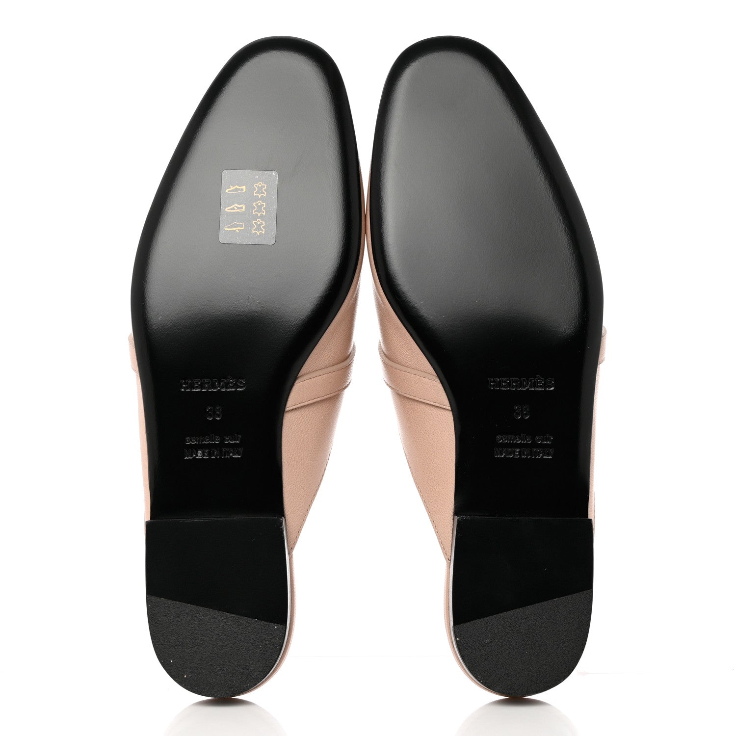 Hermes Goatskin Oz Mules 38 Beige Nude 5 of 10