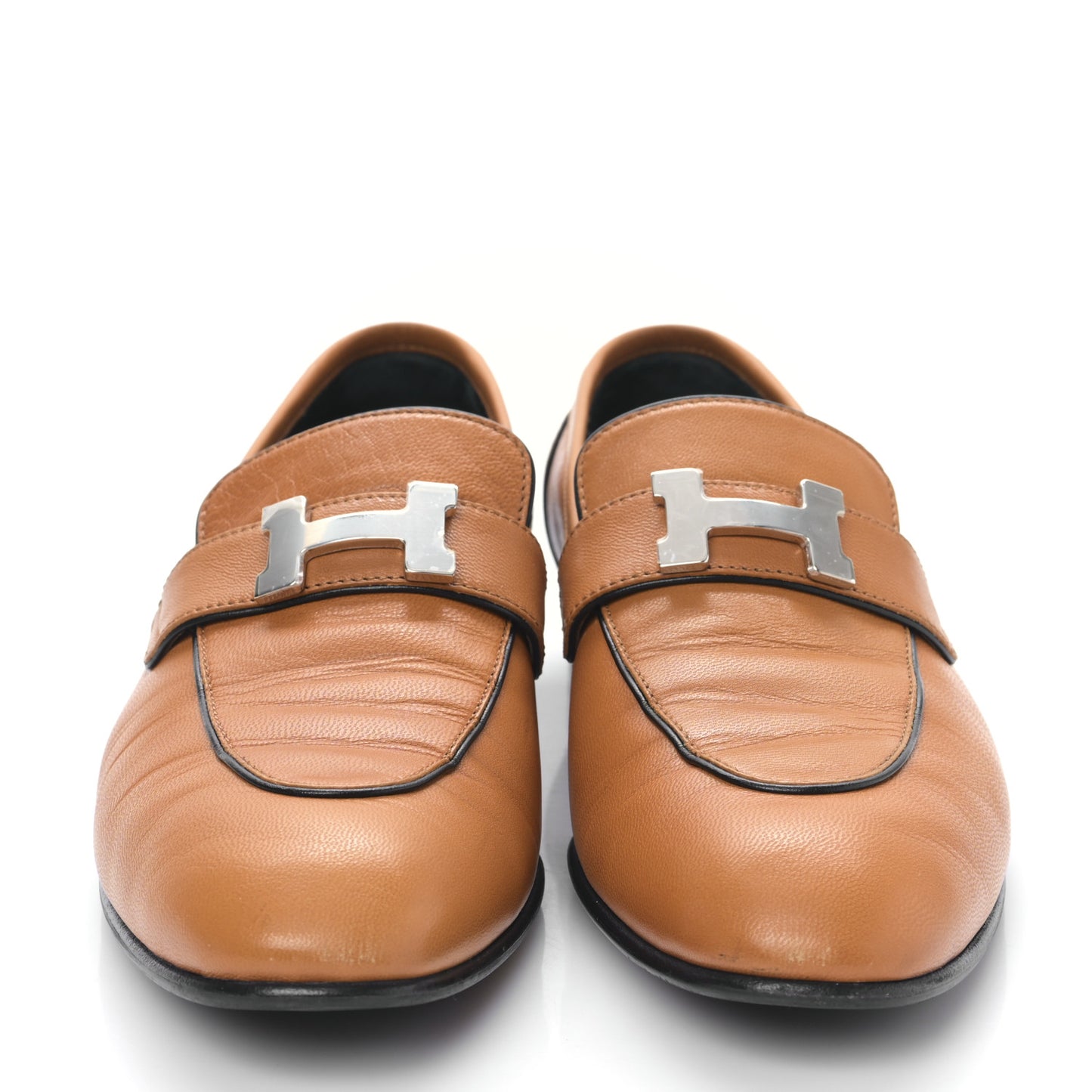 Goatskin Womens Paris Loafers 39 Naturel Black