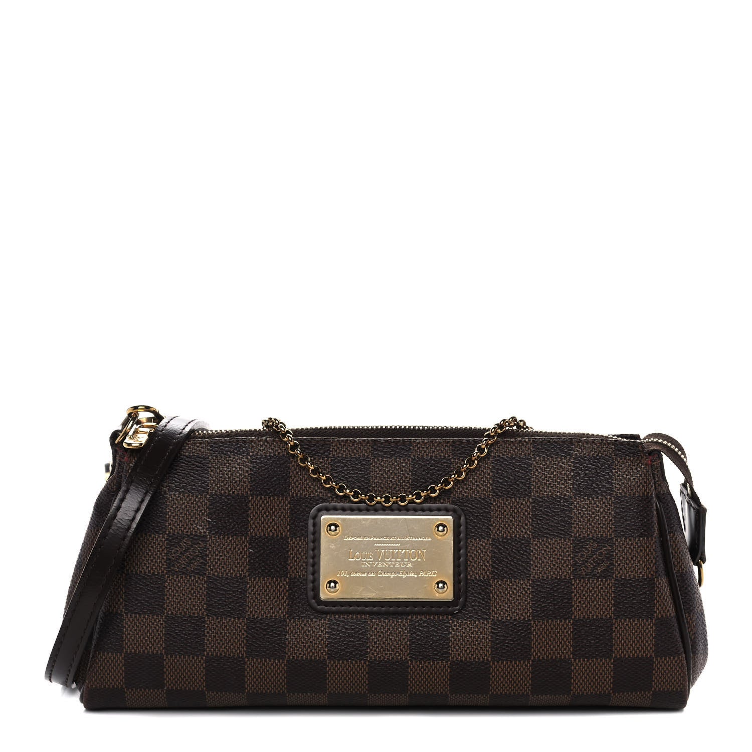 Louis Vuitton Damier Ebene Eva Clutch 1 of 15