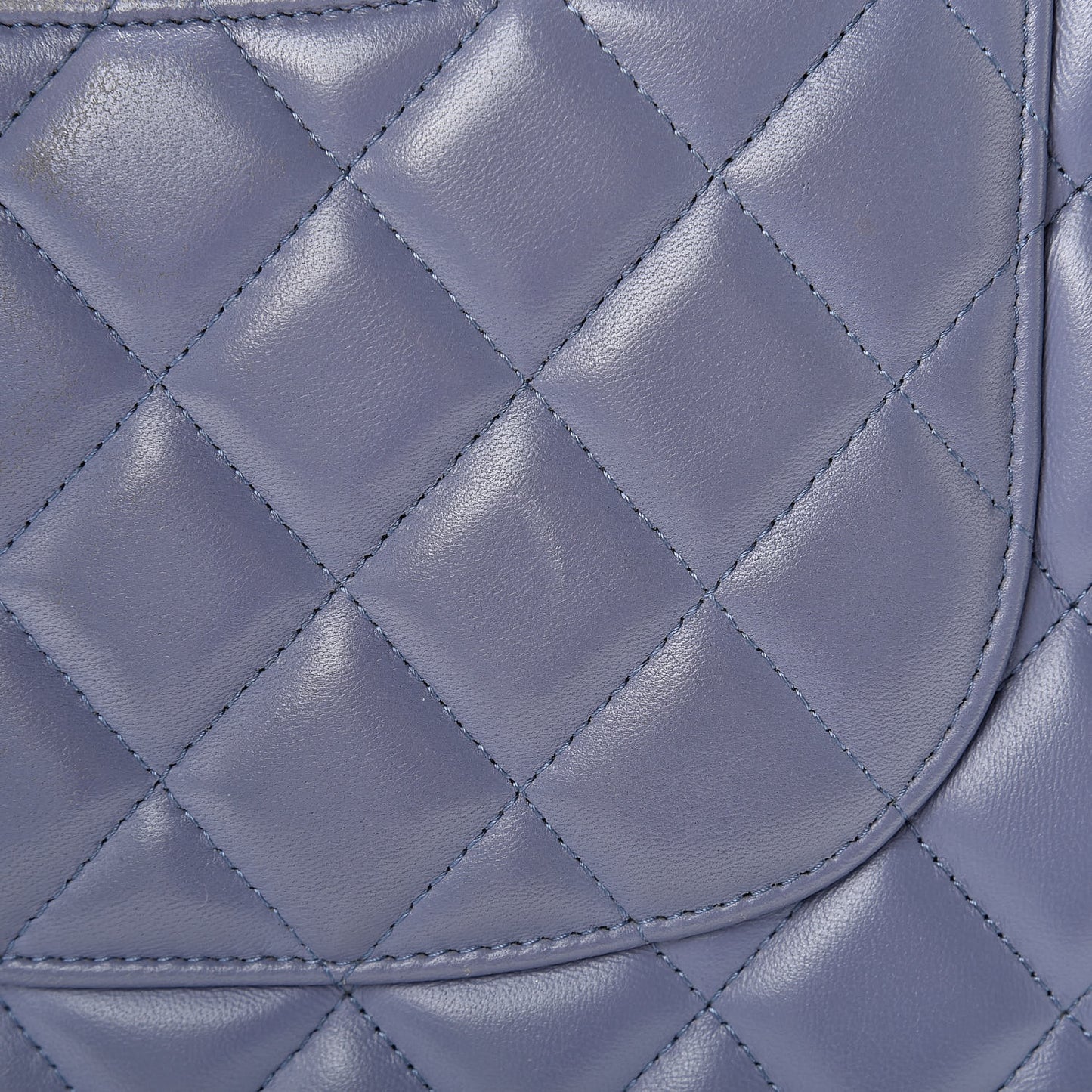Lambskin Quilted Jumbo Double Flap Light Purple