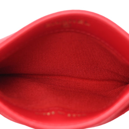 Chanel Caviar Quilted Crystal Enamel CC Card Holder Red 5 of 10