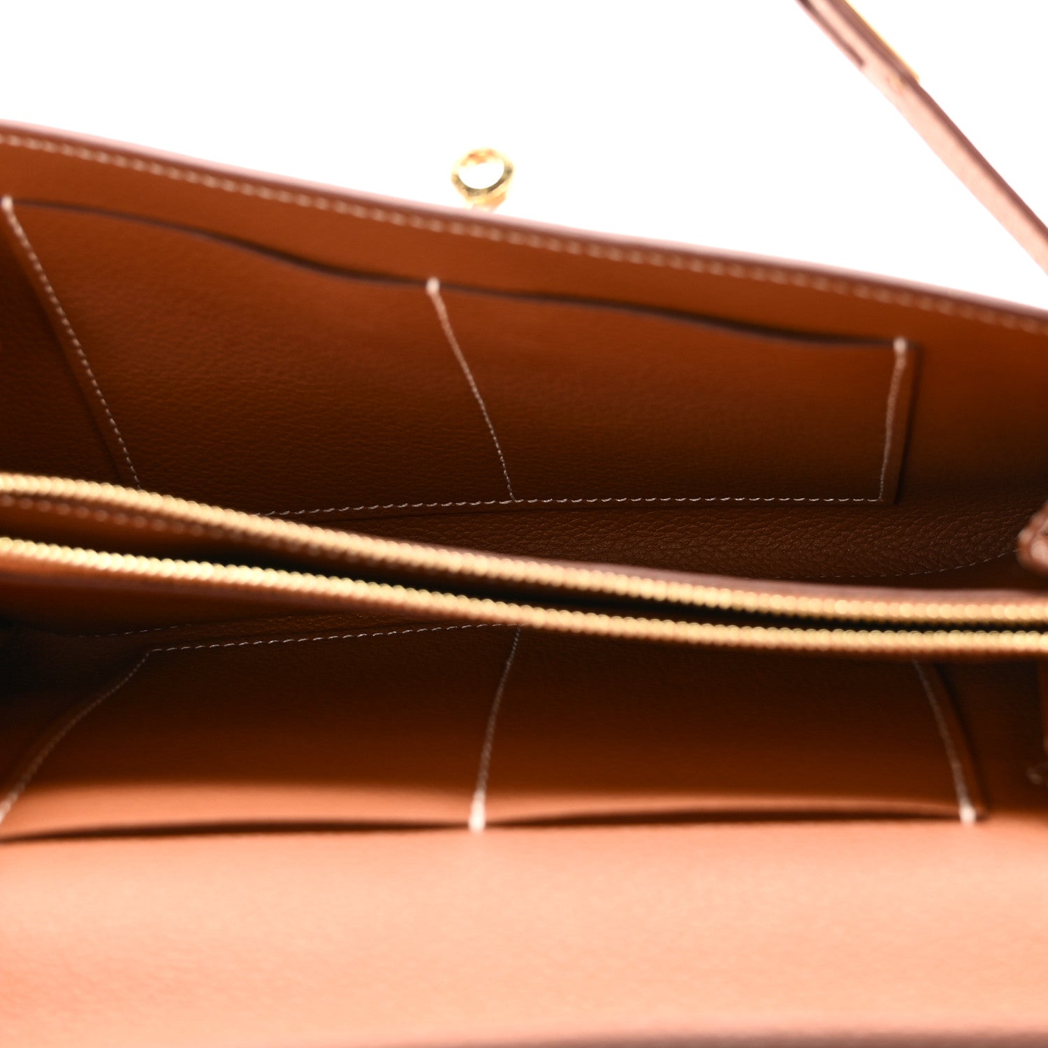 Hermes Evercolor Kelly Wallet To Go Gold 5 of 10