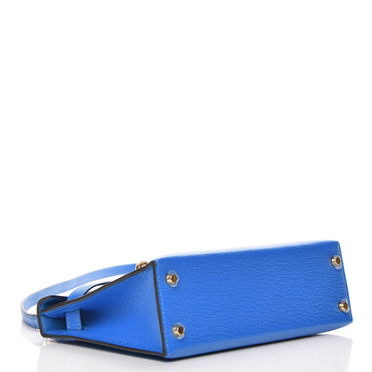 Hermes Chevre Mysore Mini Kelly Sellier 20 Bleu Hydra 4 of 22