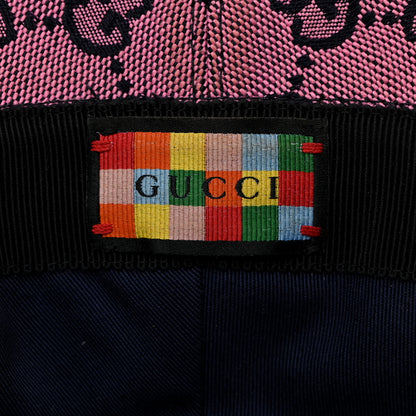 Gucci Monogram Multicolor New Sakai Calfskin Bob Malibu Bucket Hat XL Parma Violet Blue 9 of 9