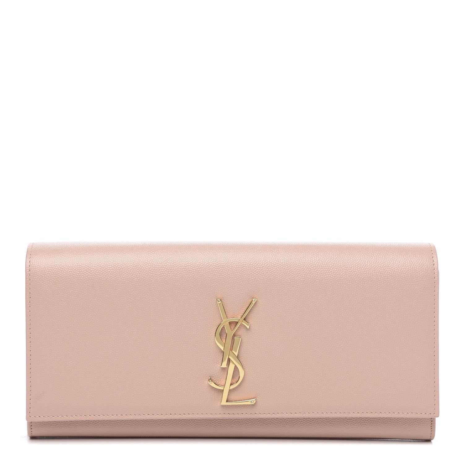 Saint Laurent Grain De Poudre Classic Monogram Cassandre Clutch Blush 1 of 10