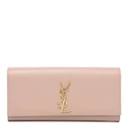Saint Laurent Grain De Poudre Classic Monogram Cassandre Clutch Blush 1 of 10