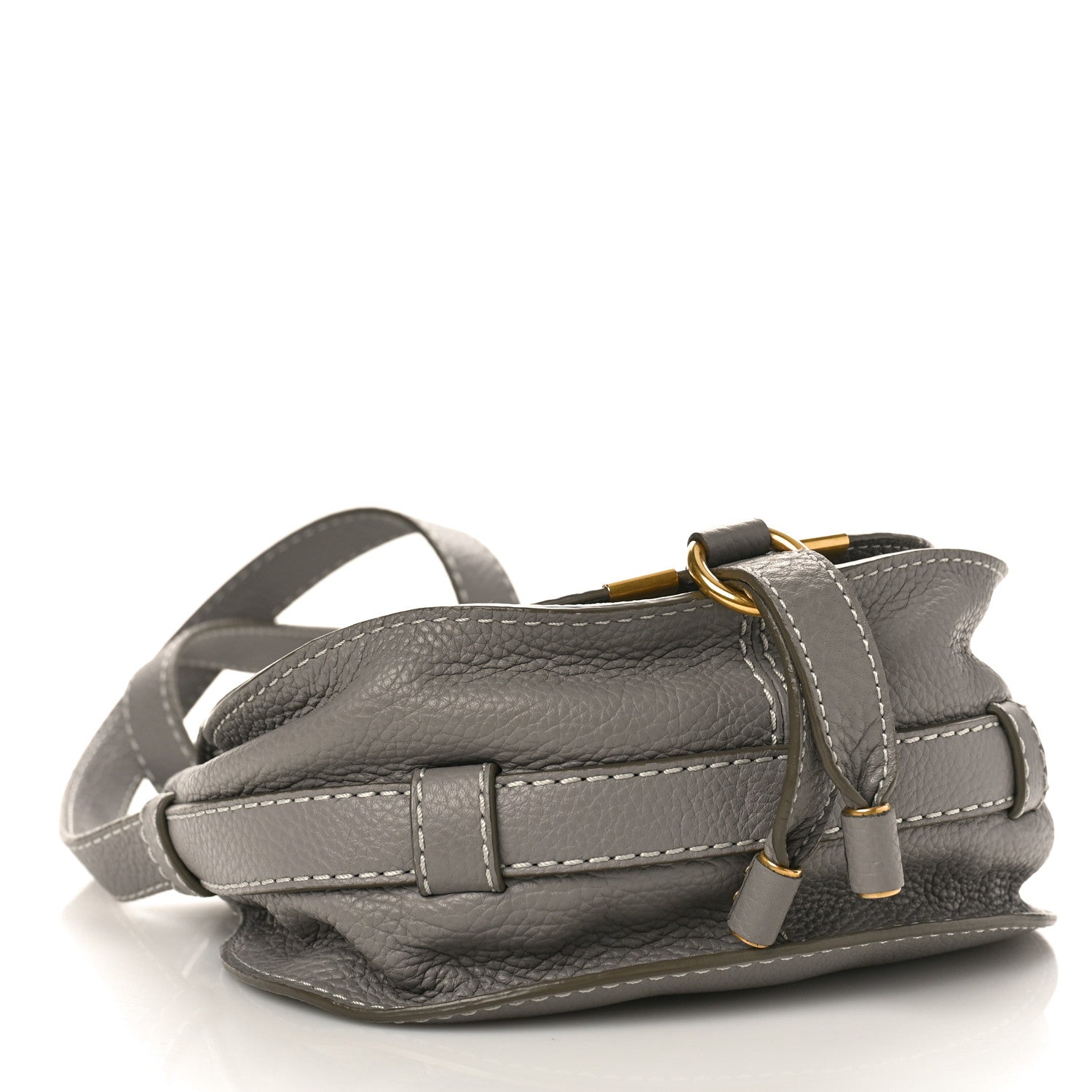 Chloe Calfskin Mini Marcie Round Crossbody Bag Cashmere Grey 4 of 8