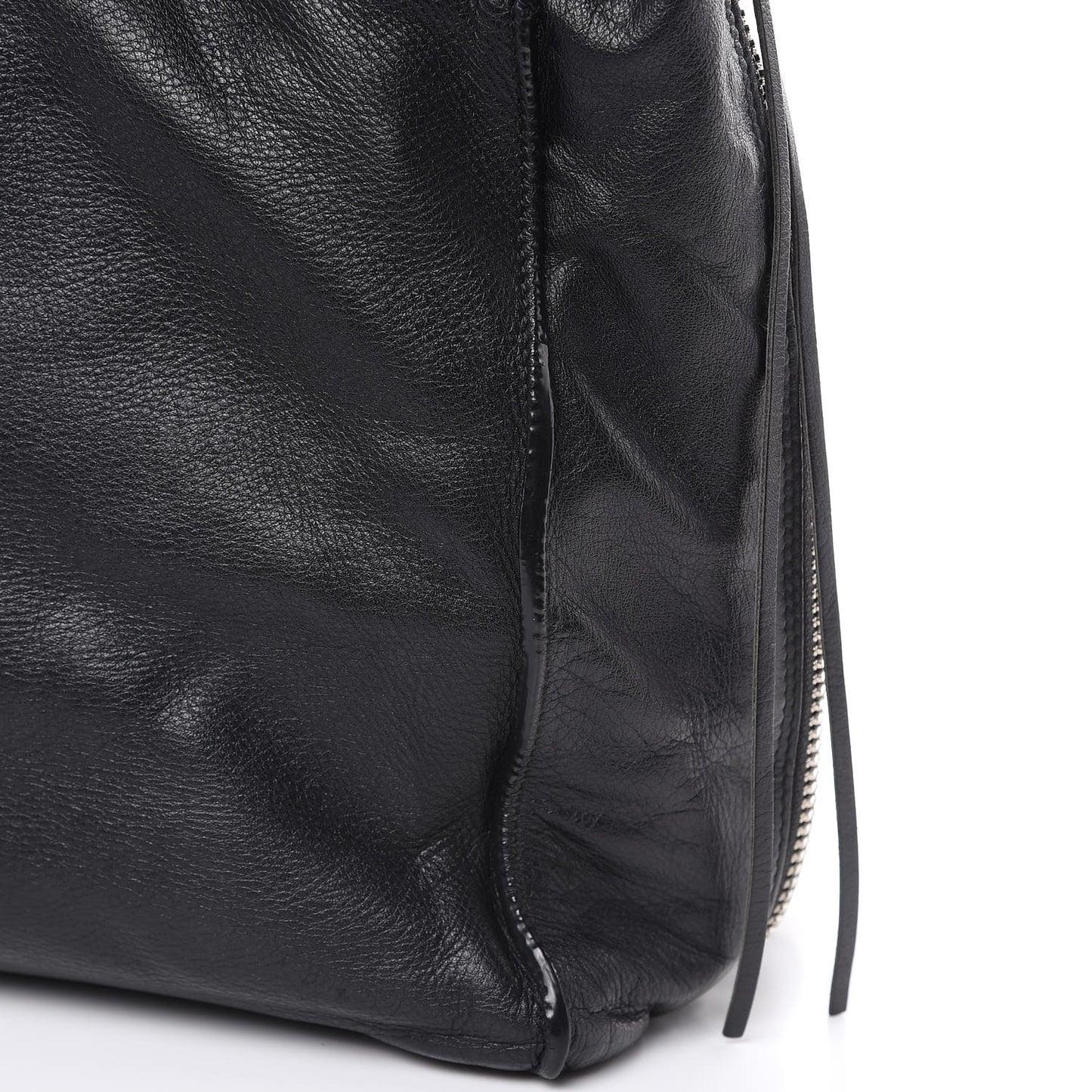 Supple Calfskin Papier A4 Zip Around Tote Black