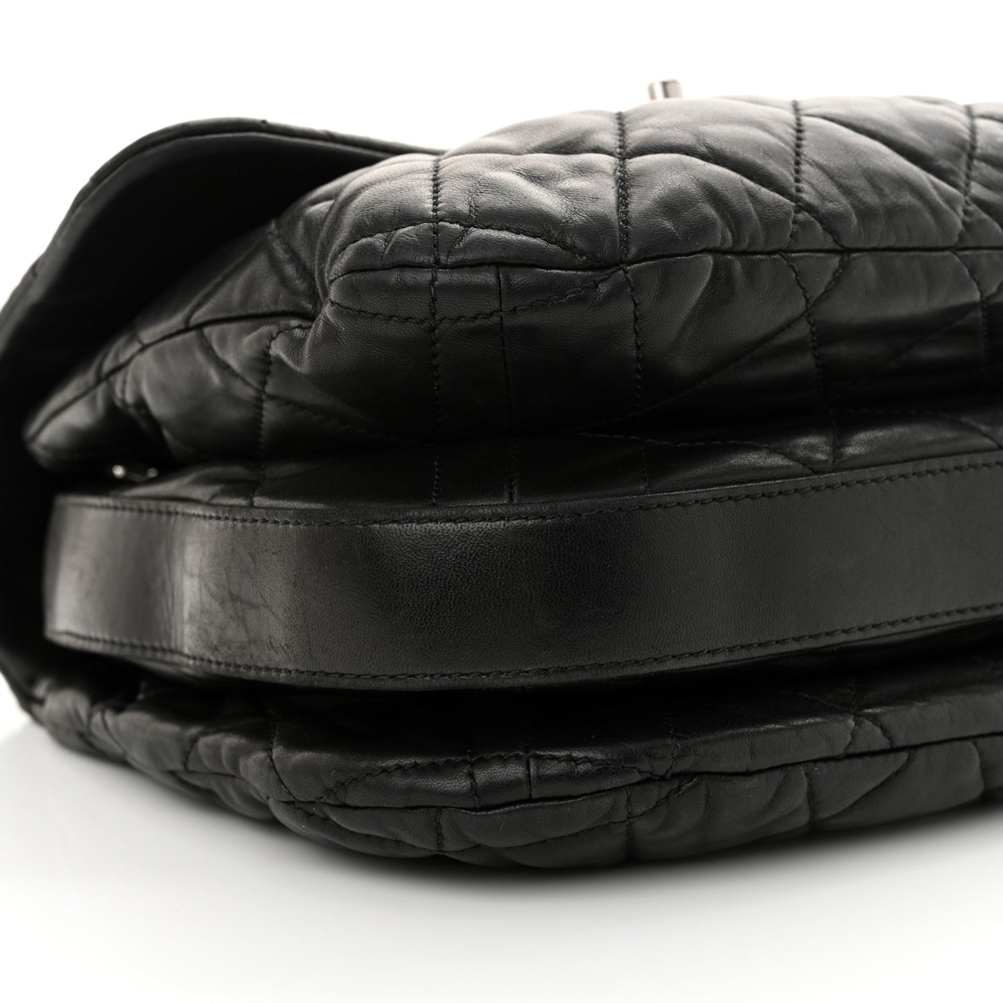 Lambskin Quilted Large Chanel 3 Flap Black