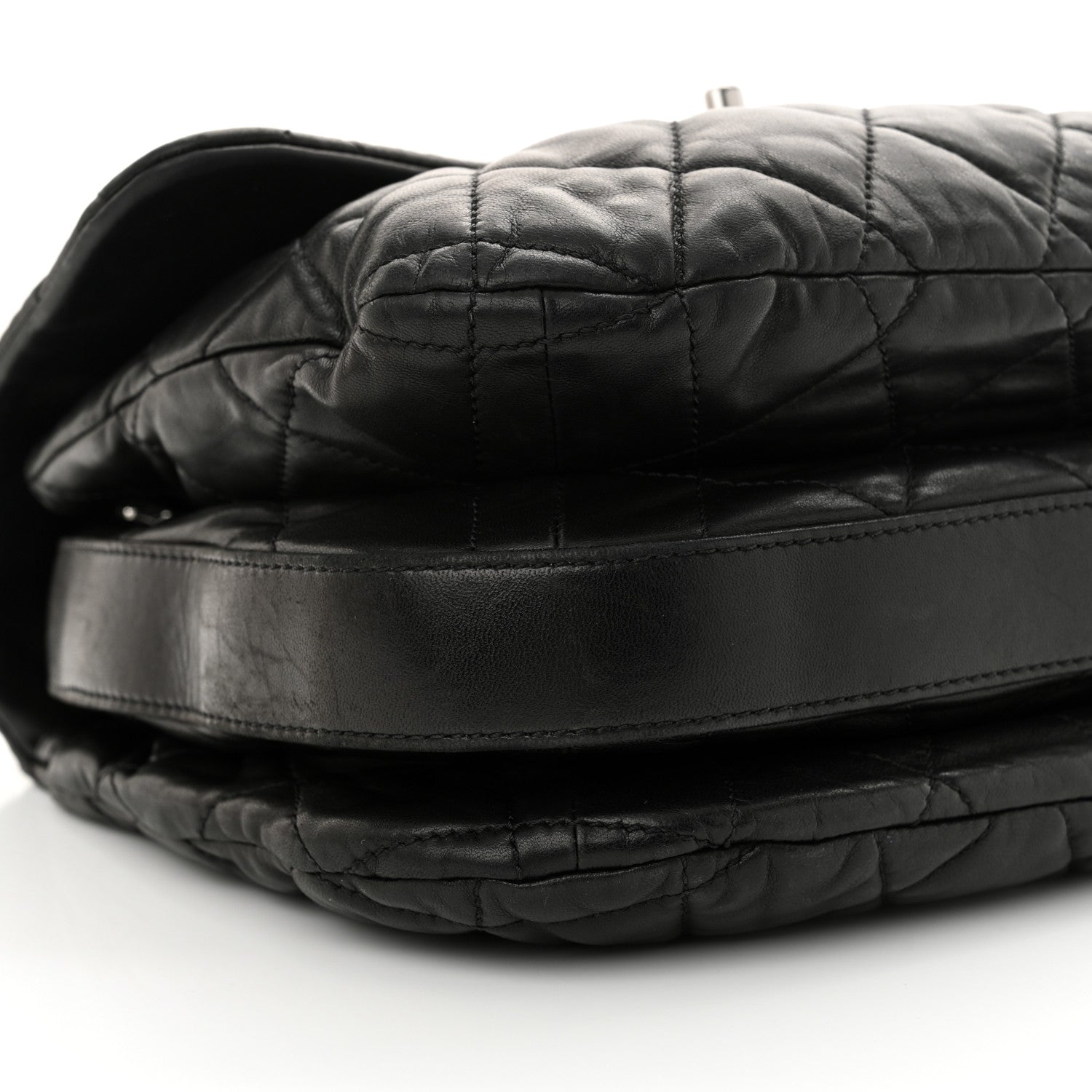Chanel Lambskin Quilted Large Chanel 3 Flap Black 9 of 11