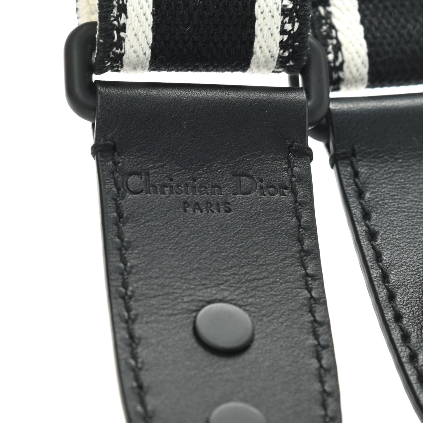 Canvas Embroidered Shoulder Strap Black Ultramatte