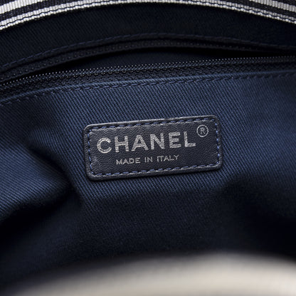 Chanel Denim Large Shopping Tote Blue 5 of 10
