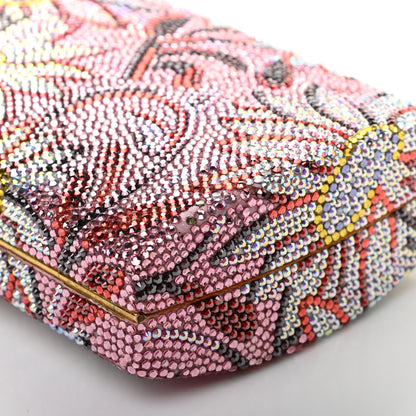 Judith Leiber Swarovski Crystal Floral Miniaudiere Clutch Pink Multicolor 7 of 10