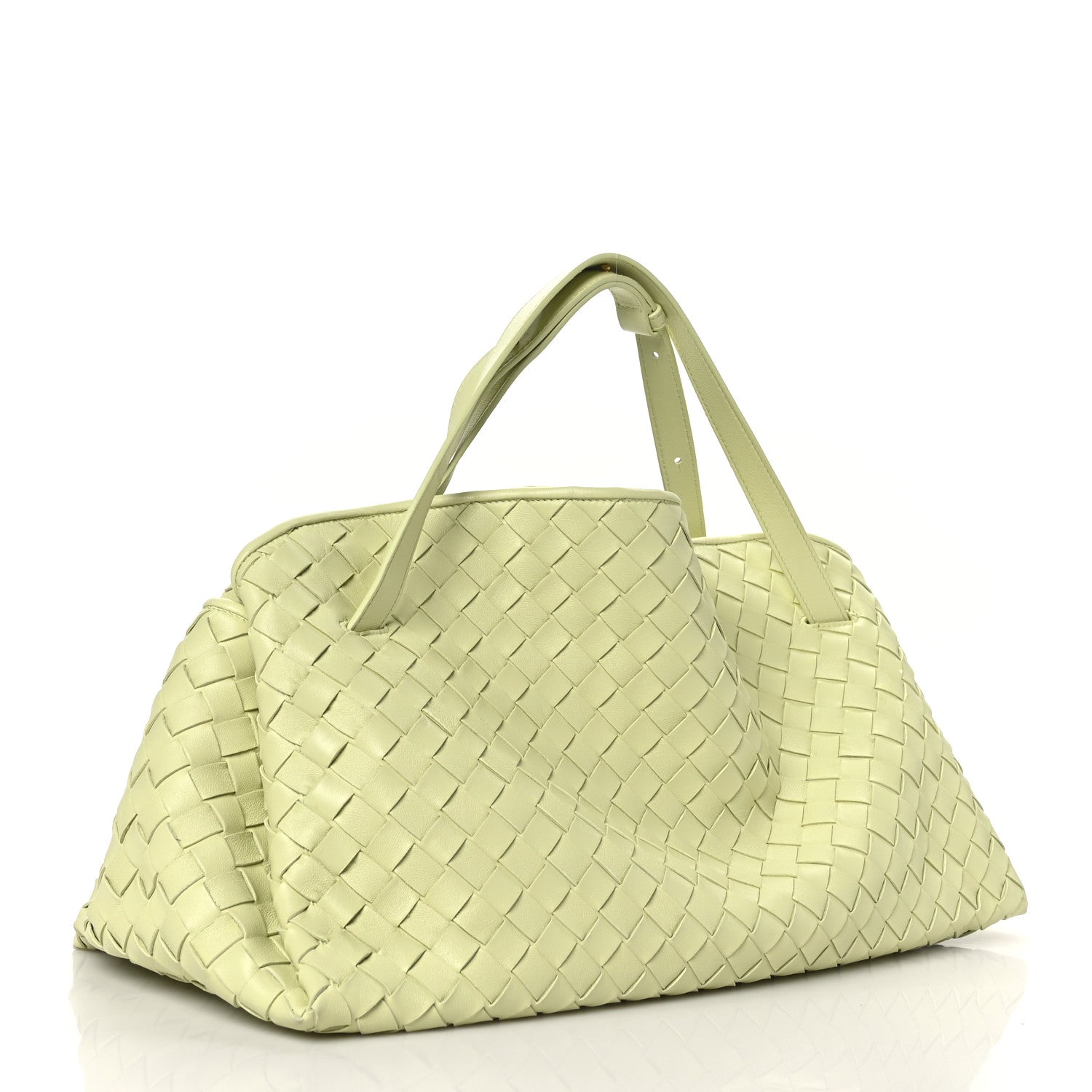 Bottega Veneta Nappa Intrecciato Tuck Lemon Washed 3 of 8