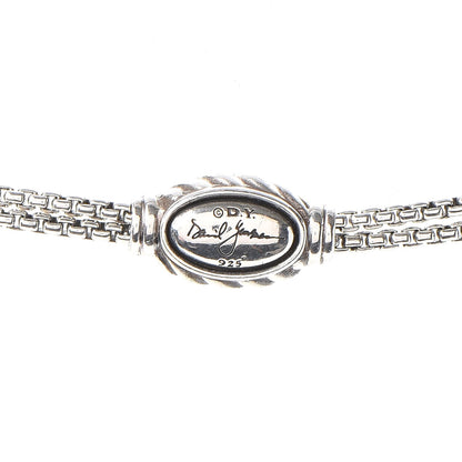 David Yurman Sterling Silver 14K Yellow Gold Crossover Pendant Necklace 6 of 6