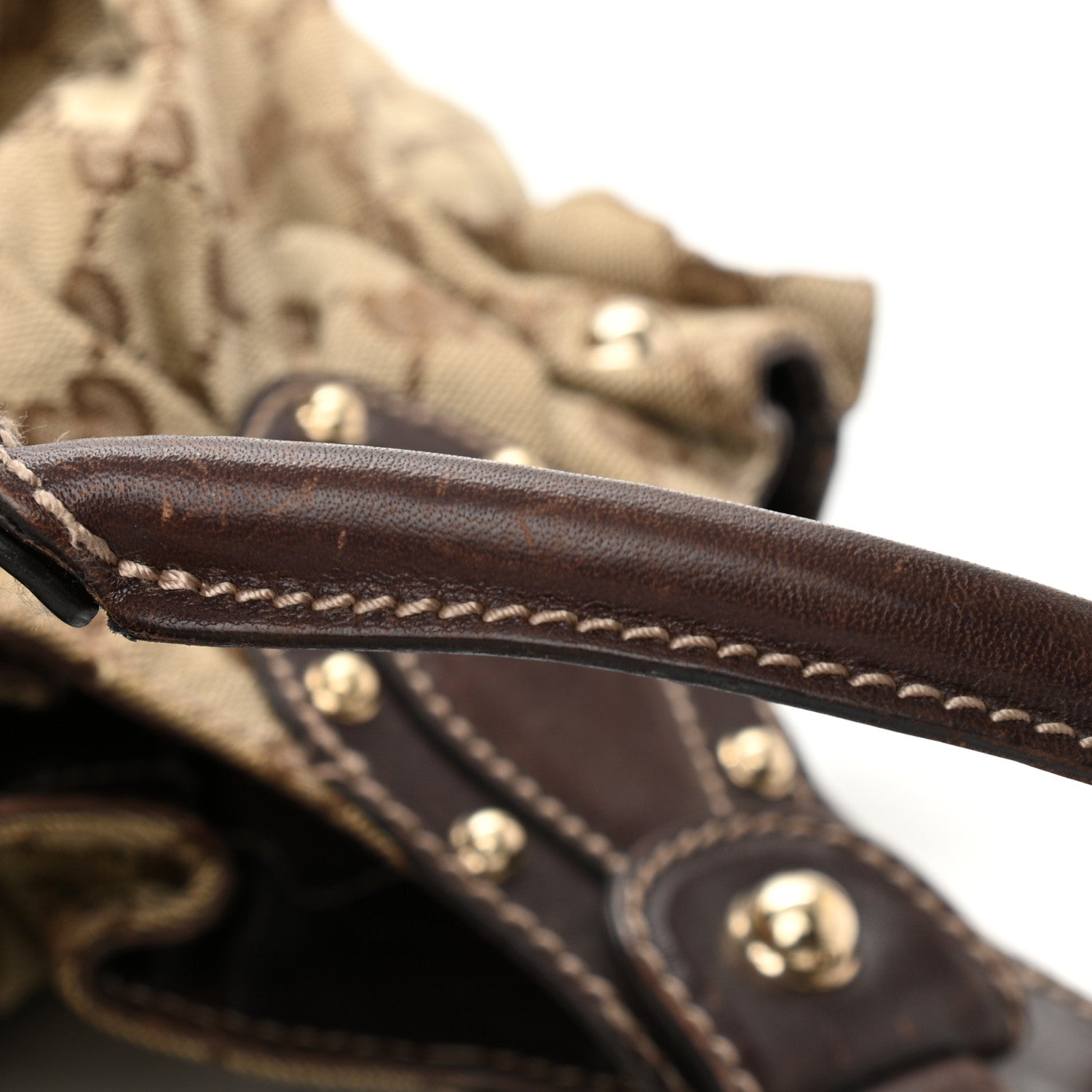 Gucci Monogram Studded Pelham Tote Dark Brown 13 of 13