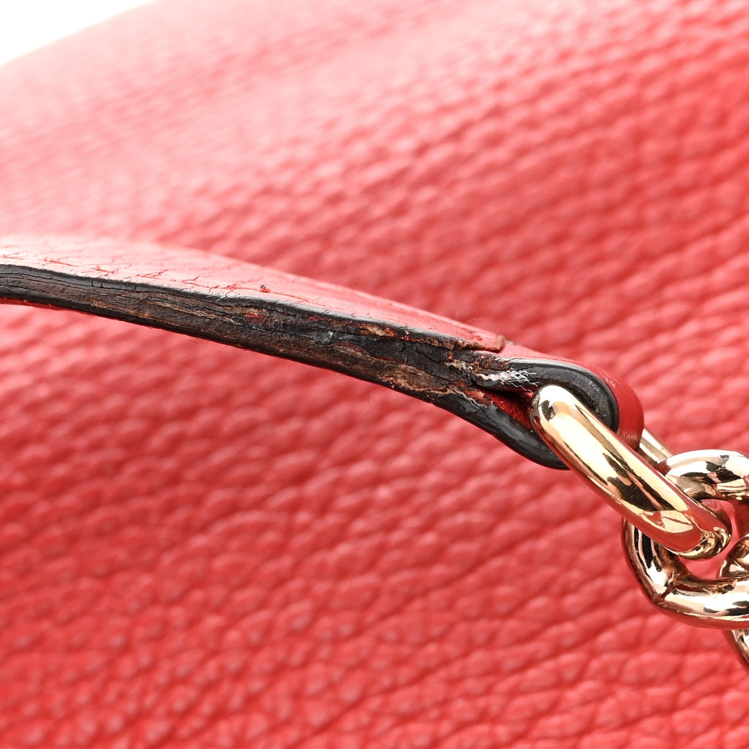 Gucci Pebbled Calfskin Medium Soho Chain Shoulder Bag Sun Orange 16 of 20