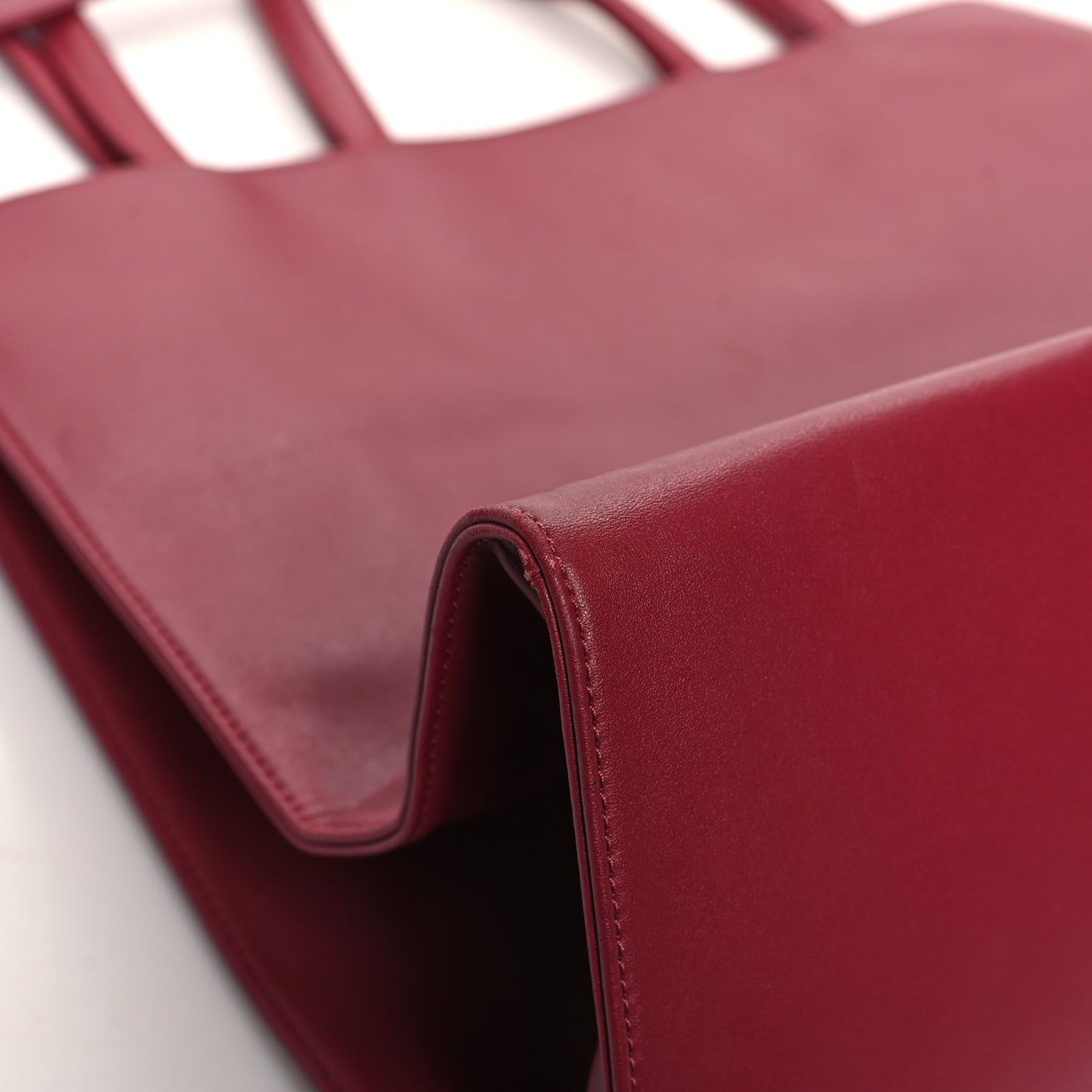 Vegan Leather Large Shopping Bag Oxblood
