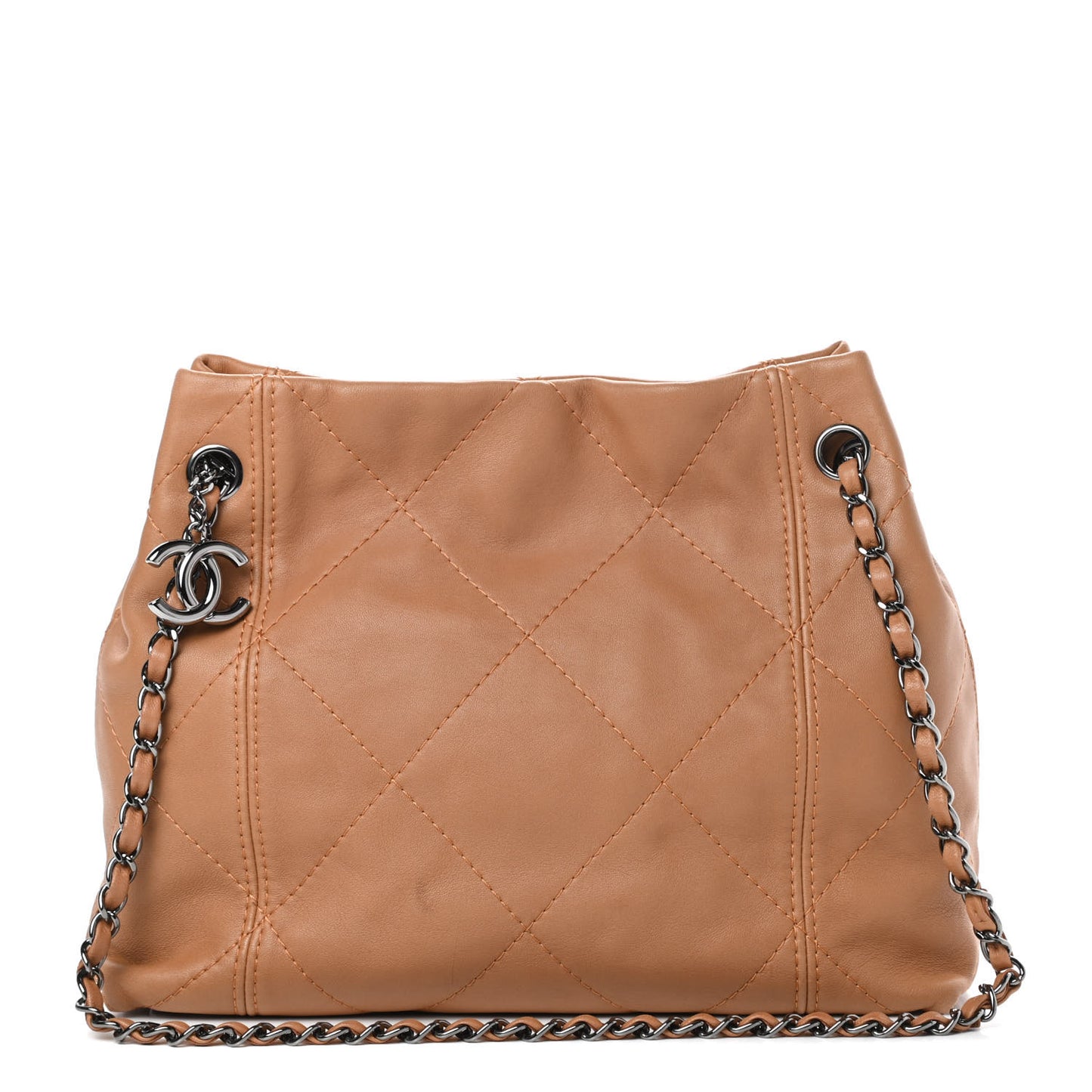 Lambskin Small Soft Touch Shoulder Bag Camel
