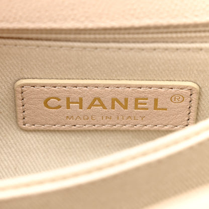 Chanel Caviar Lizard Chevron Quilted Mini Coco Handle Flap Ivory 6 of 10