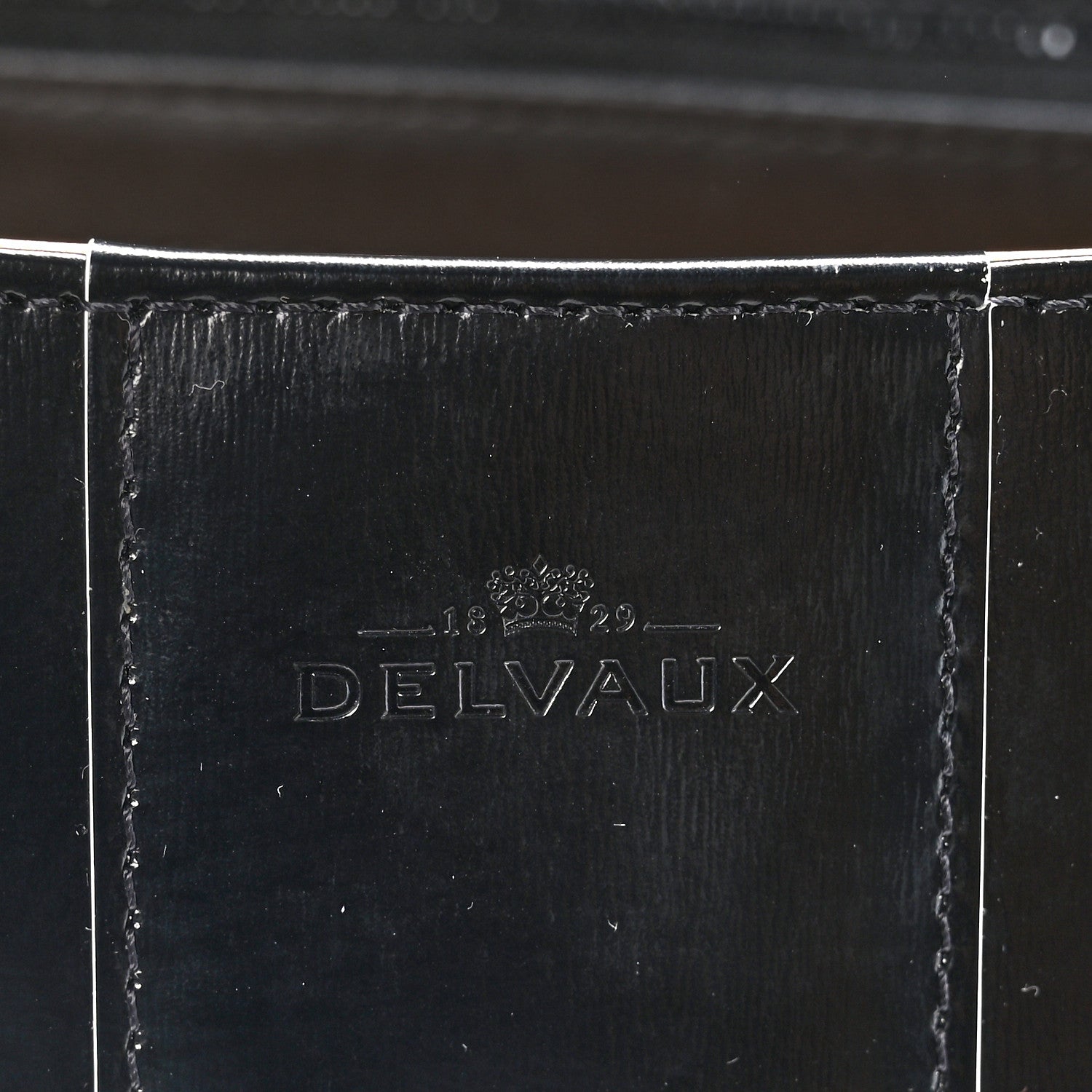 Delvaux Box Calfskin Light And Shadow MM Brillant Satchel Ivory Black 6 of 9