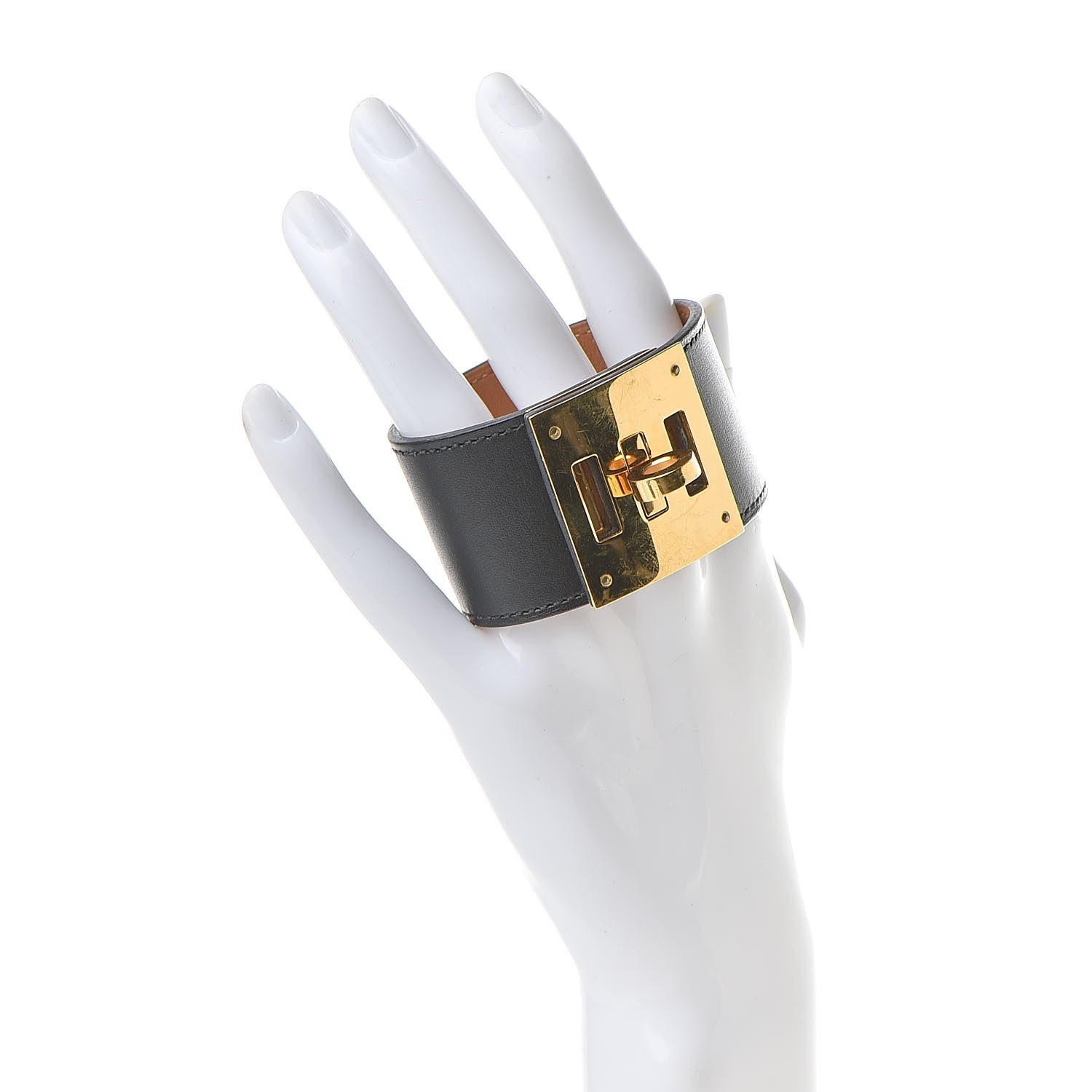 Hermes Chamonix Kelly Dog Bracelet Black 2 of 8