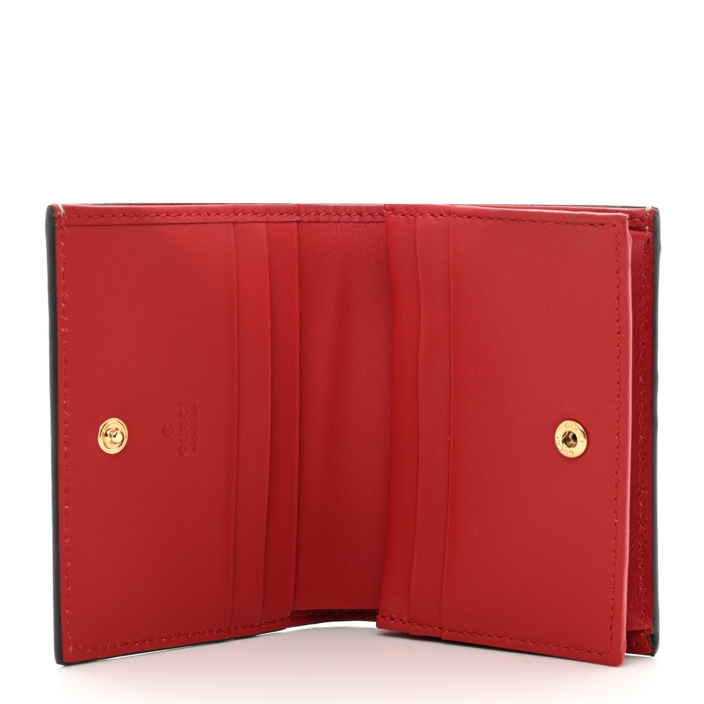 GG Supreme Monogram Blooms Card Case Wallet Beige Blue Navy Hibiscus Red